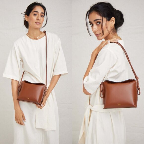 New OAD New York Thea Chartreuse Leather Crossbody Bag Neon Highlighter Green - Picture 4 of 16